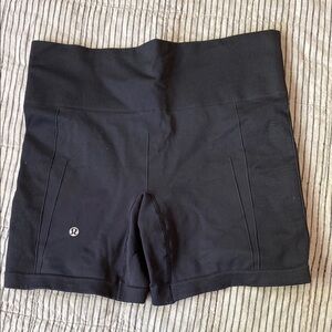 Lululemon Athletica Black Bike Shorts with Compression Fit